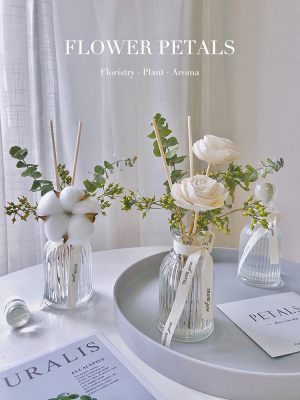 Aromaterapi/Rygning |  Tørrede Blomster Uden Ild, Duftende Hjemmearoma, Indendørs Gardenia Til Badeværelse Og Toilet, Langvarig Duftspredning, Boligindretning, Aromaterapi Æterisk Olie. Aromaterapi/Rygning Aromaterapi/Rygning