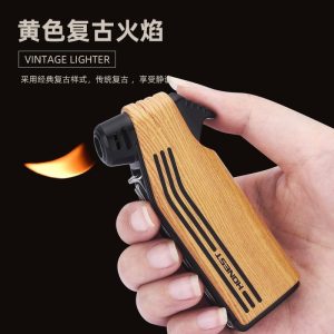 Lighter Og Rygningstilbehør |  Bai Cheng Gentleman Multifunktionel Pibe Gaslighter, Skrå Flamme Vintage Lighter, Trykstang Værktøj Lighter Og Rygningstilbehør Lighter Og Rygningstilbehør