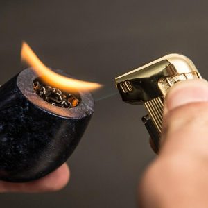 Lighter Og Rygningstilbehør |  Bai Cheng Lang Zhi Multifunktionel Pibe Lighter Skrå Ild Retro Åben Ild Lighter Gas Lighter Med Cigar Cutter Tryk Stang Skraber Lighter Og Rygningstilbehør Lighter Og Rygningstilbehør