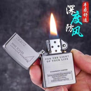 Lighter Og Rygningstilbehør |  Hongkongs Originale Zorro Information Benzin Lighter Til Specialpris, Vindresistent, Ægte Ultra-Tynd Gave Til Trendy Mænd. Lighter Og Rygningstilbehør Lighter Og Rygningstilbehør