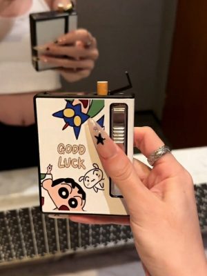 Lighter Og Rygningstilbehør |  Influencer-Inspireret Personlig Cigaretæske Og Lighter 2-I-1 Opbevaring, 12 Stk. Automatisk Cigaretæske Med Blå Flamme Lighter. Lighter Og Rygningstilbehør Lighter Og Rygningstilbehør