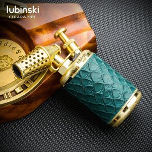 Lighter Og Rygningstilbehør |  Lubinski Cigar Lighter Med Enkelt Direkte Tryk, Stor Atmosfære, Blå Flamme, Vindafvisende, Multifunktionel Med Hulværktøj, Retro Design. Lighter Og Rygningstilbehør Lighter Og Rygningstilbehør