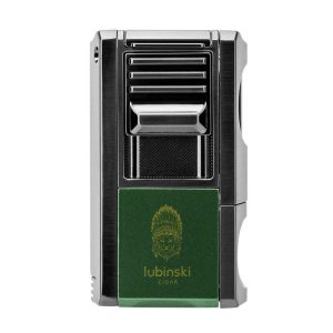 Lighter Og Rygningstilbehør |  Lubinski Multifunktionel Praktisk Cigar Lighter I Zinklegering Med Lige Punch Og V-Kutter Samt Askeholder Lighter Og Rygningstilbehør Lighter Og Rygningstilbehør