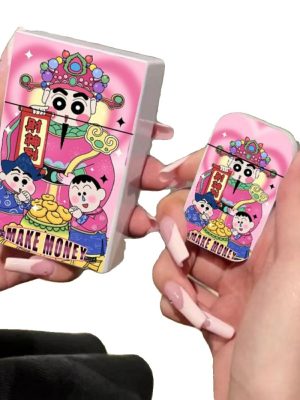 Lighter Og Rygningstilbehør |  Ny Model Af Crayon Shin-Chan Sød Lighter Og Cigaretetui I Pink Med Flamme, Bærbar, Trendy Version, 20 Stk. Pakke, Perfekt Som Gave Til Kæresten. Lighter Og Rygningstilbehør Lighter Og Rygningstilbehør