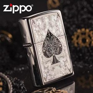 Lighter Og Rygningstilbehør |  Officiel Original Mand Zppo Amerikansk Black Ice Poker Sort A Udskåret Benzin Lighter 28323 Lighter Og Rygningstilbehør Lighter Og Rygningstilbehør