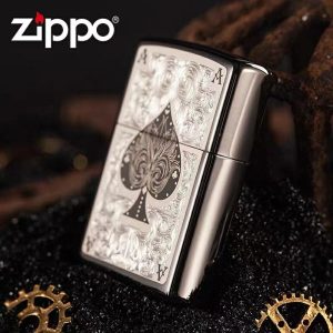 Lighter Og Rygningstilbehør |  Officiel Original Mand Zppo Amerikansk Black Ice Poker Sort A Udskåret Benzin Lighter 28323 Lighter Og Rygningstilbehør Lighter Og Rygningstilbehør