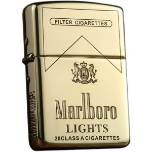 Lighter Og Rygningstilbehør |  Originale Vindresistente Lighter I Retro Design, Lavet Af Ren Kobber, Begrænset Udgave, Officiel Marlboro Armor Version – En Perfekt Gave Til Mænd. Lighter Og Rygningstilbehør Lighter Og Rygningstilbehør