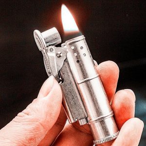 Lighter Og Rygningstilbehør |  Promise Messing Skyttegrav Benzin Lighter, Unik Retro Anden Verdenskrig Antik Sølv Vindbeskyttet Gammeldags Herre Lighter Med Gravering. Lighter Og Rygningstilbehør Lighter Og Rygningstilbehør