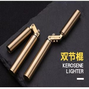 Lighter Og Rygningstilbehør |  Retro Petroleum Lighter I Messing, Kreativ Og Slank, Mini Nunchaku, Personlig Cigaretformet, Kompakt Og Klassisk Til Mænd. Lighter Og Rygningstilbehør Lighter Og Rygningstilbehør