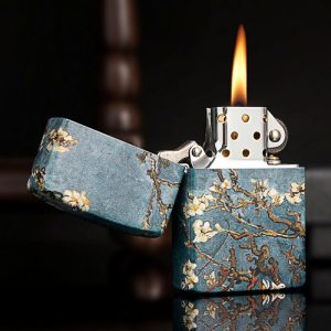 Lighter Og Rygningstilbehør |  Zorro Zorro Petroleum Lighter Van Gogh Blomster Retro Farvet Tryk Gammeldags Lighter Mandlige Fødselsdagsgave Til Kæresten Lighter Og Rygningstilbehør Lighter Og Rygningstilbehør