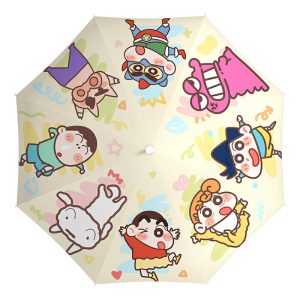 Regnslag Og Regnudstyr |  Crayon Shin-Chan Paraply Til Kvinder, Regn- Og Solbeskyttelse, Uv-Beskyttende, Kompakt Og Bærbar, Sød Design. Regnslag Og Regnudstyr Regnslag Og Regnudstyr