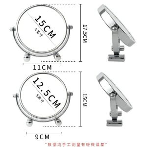 Spejl Til Makeup |  Bordsmakeup-Spejl Med Dobbelt Side, Høj Opløsning, Europæisk Stil, 3/5/10 Gange Forstørrelse, Til Studerende, Bærbart Lille Spejl Til Skrivebordet. Spejl Til Makeup Spejl Til Makeup