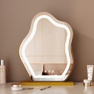 Spejl Til Makeup |  Ægte Hd Led Skyformet Makeup-Spejl Med Lys, Bordstående Makeup-Spejl Til Smart Soveværelse Og Minimalistisk Indretning. Spejl Til Makeup Spejl Til Makeup