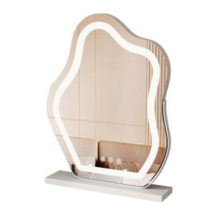 Spejl Til Makeup |  Ægte Hd Led Skyformet Makeup-Spejl Med Lys, Bordstående Makeup-Spejl Til Smart Soveværelse Og Minimalistisk Indretning. Spejl Til Makeup Spejl Til Makeup