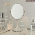 Spejl Til Makeup |  Ins Spejl Til Studenterbolig, Bordmakeup Spejl Til Kvinder, Stort Rundt Bordspejl Med Forstørrelse Og Dobbelt Side, Populært Blandt Influencers. Spejl Til Makeup Spejl Til Makeup