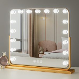 Spejl Til Makeup |  Makeup Spejl Med Led Lys, Bordspejl Til Makeup, Opladelig Til Hjemmebrug, Smart Roterende Lys Spejl Til Soveværelse, Bordspejl. Spejl Til Makeup Spejl Til Makeup