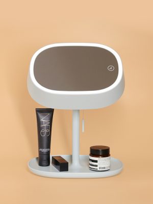 Spejl Til Makeup |  Muid Makeup Spejl Med Lampe, 2. Generation, Smart Led, Genopladelig Skrivebordsopbevaring, Foldbar, Populær Sminkebordsspejl Med Lys. Spejl Til Makeup Spejl Til Makeup