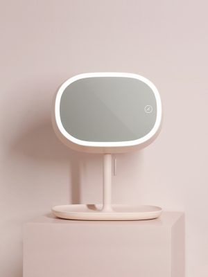 Spejl Til Makeup |  Muid Makeup Spejl Med Lampe, 2. Generation, Smart Led, Genopladelig Skrivebordsopbevaring, Foldbar, Populær Sminkebordsspejl Med Lys. Spejl Til Makeup Spejl Til Makeup