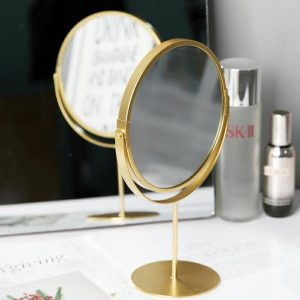 Spejl Til Makeup |  Nordisk Stil Hd Bordsmakeup Spejl, Dobbeltsidet Spejl, Prinsessespejl, Trendy Jernkunst Forstørrelsesspejl Til Bord. Spejl Til Makeup Spejl Til Makeup