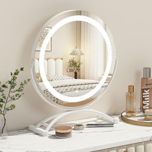 Spejl Til Makeup |  Smart Led Makeup Spejl Til Skrivebordet Med Lys Til Piger, Ideelt Til Soveværelset Og Studieboligen, Ins-Stil Makeup Spejl. Spejl Til Makeup Spejl Til Makeup