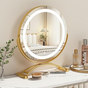 Spejl Til Makeup |  Smart Led Makeup Spejl Til Skrivebordet Med Lys Til Piger, Ideelt Til Soveværelset Og Studieboligen, Ins-Stil Makeup Spejl. Spejl Til Makeup Spejl Til Makeup