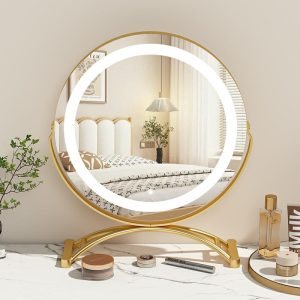 Spejl Til Makeup |  Smart Led Makeup Spejl Til Skrivebordet Med Lys Til Piger, Ideelt Til Soveværelset Og Studieboligen, Ins-Stil Makeup Spejl. Spejl Til Makeup Spejl Til Makeup