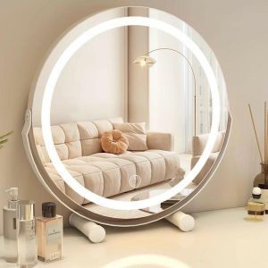 Spejl Til Makeup |  Spejl Makeup Spejl Bordmodel Led Lysende Intelligent Makeup Spejl Trendy Ins Stil Enkel Værelse Hjemmebrug Spejl Til Makeup Spejl Til Makeup