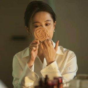 Spejl Til Makeup |  Rosen Historie Liu Yifei Lignende Makeup Spejl Huang Yimei Vintage Rosen Håndholdt Spejl Håndtag Spejl Bærbar Spejl Til Makeup Spejl Til Makeup